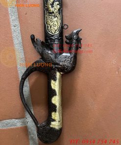 Kiếm Thờ Bằng Đồng Màu Nâu Giả Cổ
