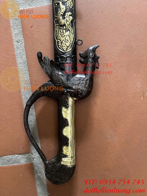 Kiếm Thờ Bằng Đồng Màu Nâu Giả Cổ