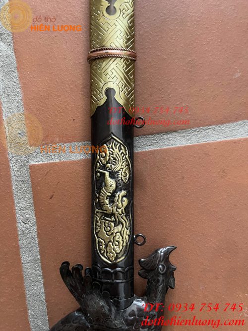 Kiếm Thờ Bằng Đồng Màu Nâu Giả Cổ