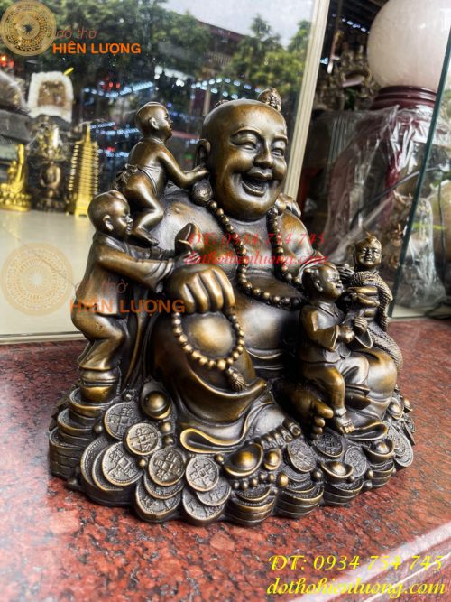 Tượng Phật Di Lặc Ngũ Phúc Bằng Đồng