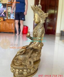 Tượng Địa Tạng Vương Bồ Tát Bằng Đồng Mật Tông Cao 30cm