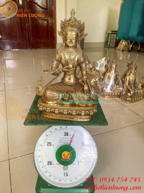 Tượng Địa Tạng Vương Bồ Tát Bằng Đồng Mật Tông Cao 30cm