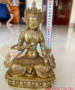 Tượng Địa Tạng Vương Bồ Tát Bằng Đồng Mật Tông Cao 30cm