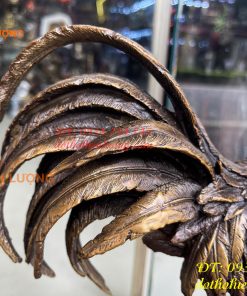 Tượng Gà Trống Đứng Gốc Cây Bằng Đồng
