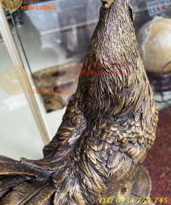 Tượng Gà Trống Đứng Gốc Cây Bằng Đồng