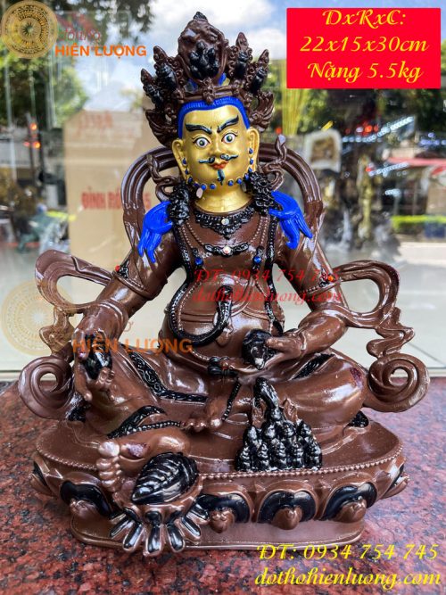 Tượng Hoàng Thần Tài Vẽ Diện Bằng Đồng Decor Cao 30cm