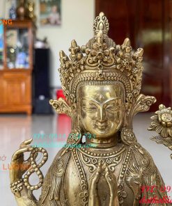 Tượng Phật Quan Âm Tứ Thủ Bằng Đồng Mật Tông Cao 30cm