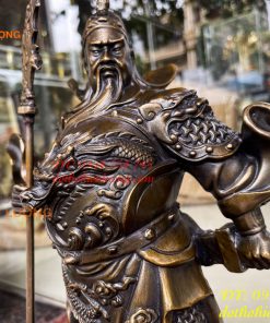 Tượng Quan Công Áo Rồng Bằng Đồng Cao 45cm