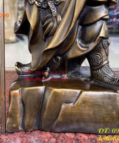 Tượng Quan Công Áo Rồng Bằng Đồng Cao 45cm