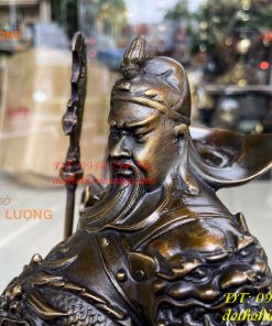 Tượng Quan Công Áo Rồng Bằng Đồng Cao 45cm