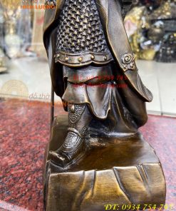 Tượng Quan Công Áo Rồng Bằng Đồng Cao 45cm