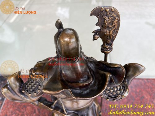 Tượng Quan Công Áo Rồng Bằng Đồng Cao 45cm