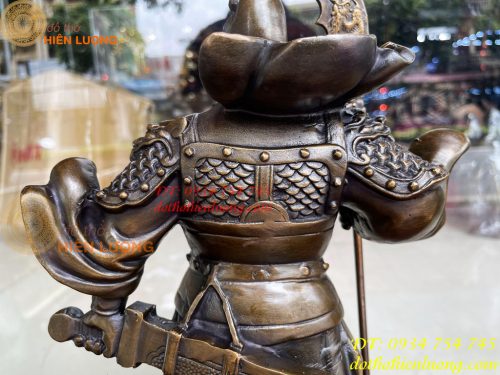 Tượng Quan Công Áo Rồng Bằng Đồng Cao 45cm