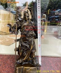 Tượng Quan Công Áo Rồng Bằng Đồng Cao 45cm