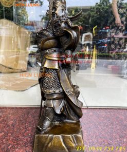 Tượng Quan Công Áo Rồng Bằng Đồng Cao 45cm
