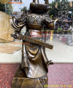 Tượng Quan Công Áo Rồng Bằng Đồng Cao 45cm