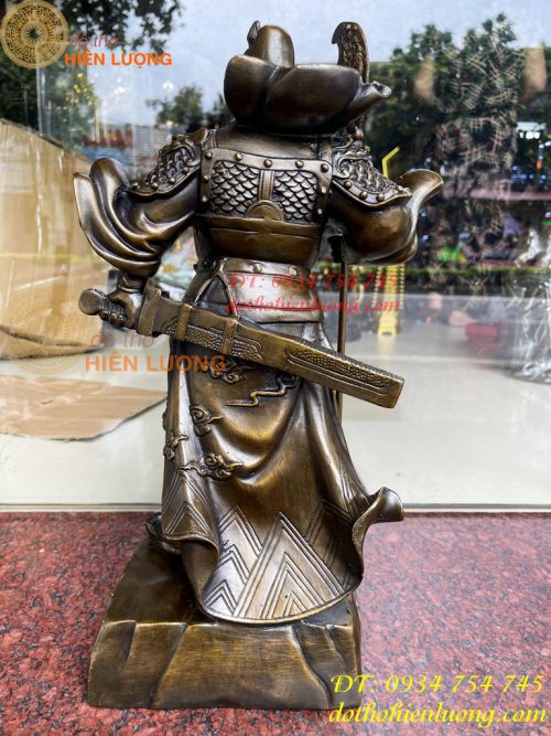 Tượng Quan Công Áo Rồng Bằng Đồng Cao 45cm