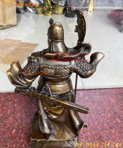 Tượng Quan Công Áo Rồng Bằng Đồng Cao 45cm