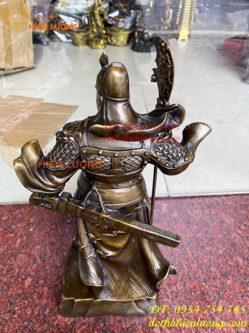 Tượng Quan Công Áo Rồng Bằng Đồng Cao 45cm