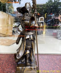 Tượng Quan Công Áo Rồng Bằng Đồng Cao 45cm