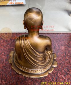 Tượng Sivaly Cao 28cm Bằng Đồng Hun Ngồi Bệ Đá