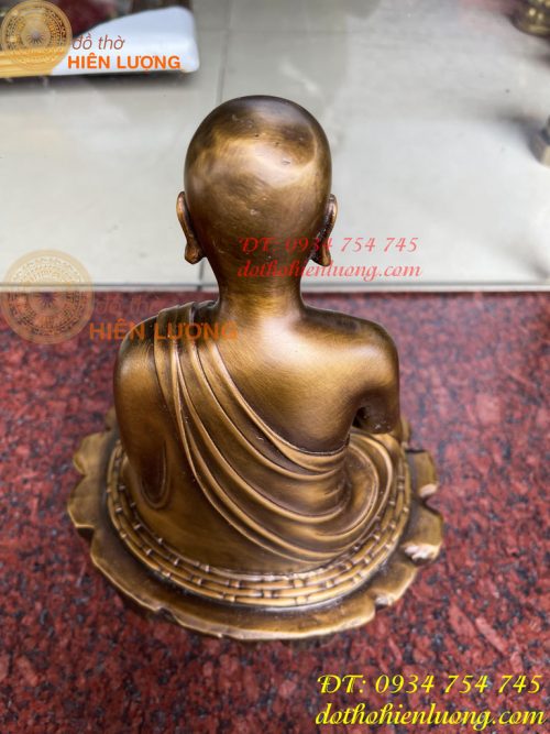 Tượng Sivaly Cao 28cm Bằng Đồng Hun Ngồi Bệ Đá