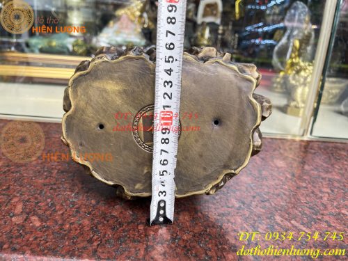 Tượng Sivaly Cao 28cm Bằng Đồng Hun Ngồi Bệ Đá