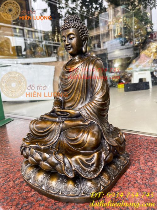 Tượng Thích Ca Bằng Đồng Cao 30cm