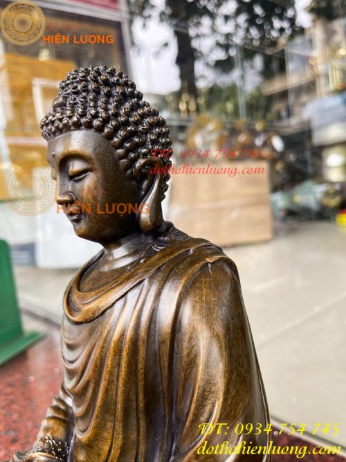 Tượng Thích Ca Bằng Đồng Cao 30cm