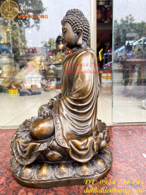 Tượng Thích Ca Bằng Đồng Cao 30cm