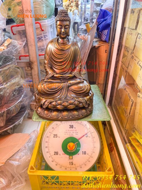 Tượng Thích Ca Bằng Đồng Cao 30cm
