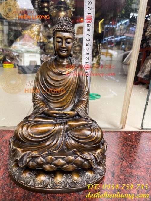 Tượng Thích Ca Bằng Đồng Cao 30cm