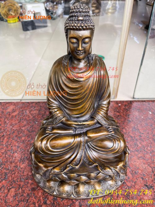 Tượng Thích Ca Bằng Đồng Cao 30cm