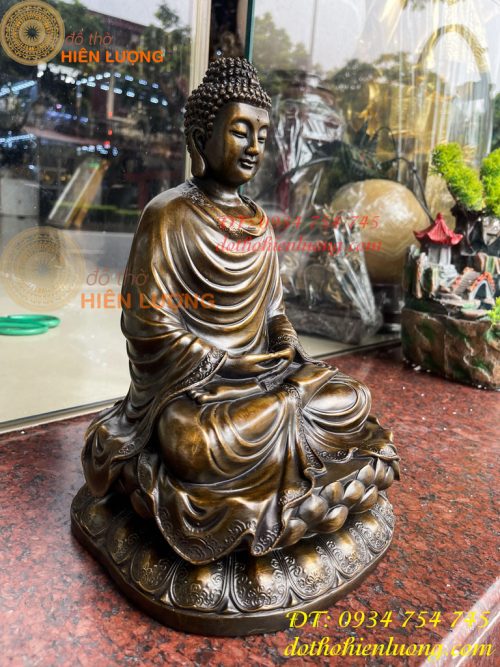Tượng Thích Ca Bằng Đồng Cao 30cm
