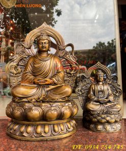 Tượng Phật Thích Ca Chư Thiên Bằng Đồng Hun
