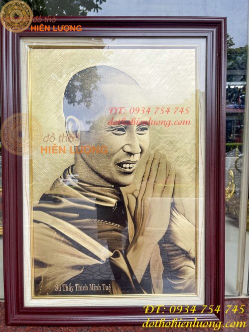 Tranh Sư Thích Minh Tuệ Bằng Đồng Xước