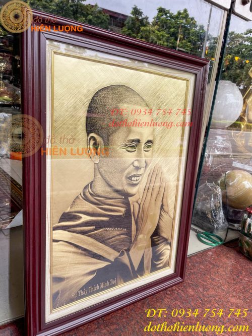 Tranh Sư Thích Minh Tuệ Bằng Đồng Xước