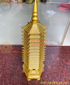 Tháp Văn Xương 13 Tầng Cao 40cm Bằng Đồng Loại Dày