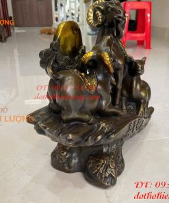 Tượng Tam Dương Khai Thái Bằng Đồng Cao 41cm