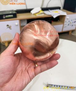 Quả Cầu Đồng Đỏ Gò Tay ĐK 10cm Trang Trí