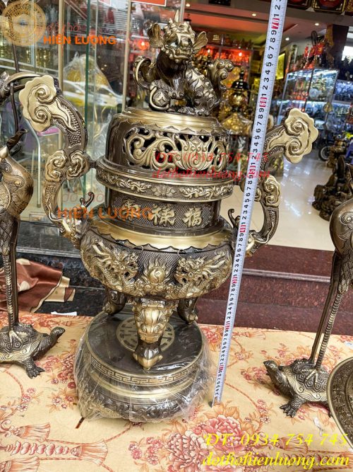 Bộ Ngũ Sự Đỉnh Rồng Nổi Cao 70cm Màu Hai Công Nghệ
