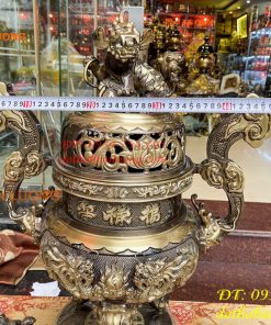 Bộ Ngũ Sự Đỉnh Rồng Nổi Cao 70cm Màu Hai Công Nghệ