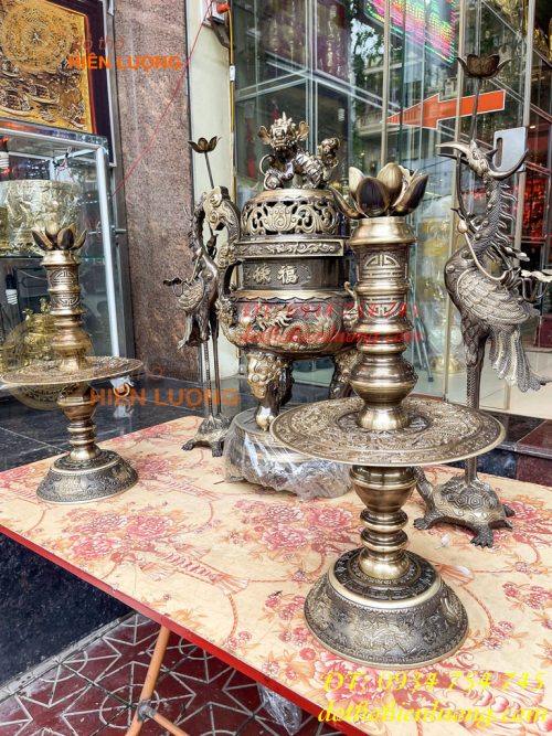 Bộ Ngũ Sự Đỉnh Rồng Nổi Cao 70cm Màu Hai Công Nghệ
