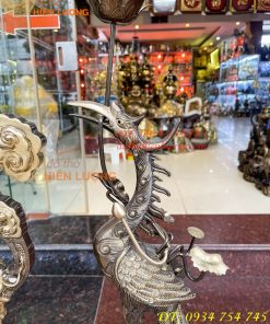 Đôi Hạc Cao 72cm Bằng Đồng Thờ Cúng Màu Hai Công Nghệ
