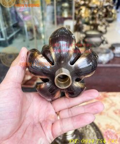 Đôi Chân Nến Thờ Cúng Cao 55cm Bằng Đồng Hai Công Nghệ