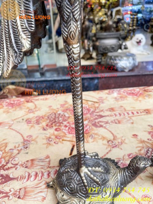 Đôi Hạc Cao 72cm Bằng Đồng Thờ Cúng Màu Hai Công Nghệ