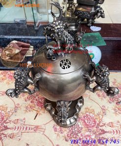 Đỉnh Thất Lân Vờn Cầu Bằng Đồng Hun Trơn