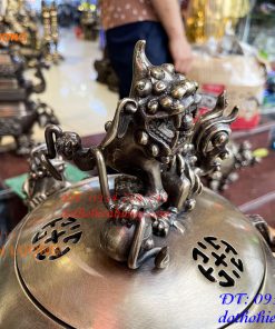 Đỉnh Thất Lân Vờn Cầu Bằng Đồng Hun Trơn
