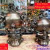 Đỉnh Thất Lân Vờn Cầu Bằng Đồng Hun Trơn