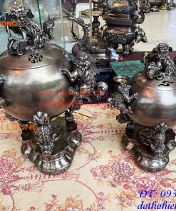Đỉnh Thất Lân Vờn Cầu Bằng Đồng Hun Trơn